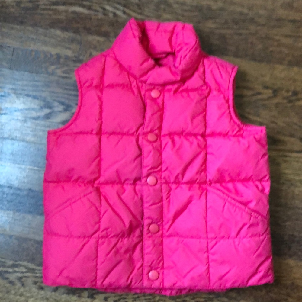 Land’s End Girls pink puffer vest